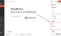 WordPress 禁止作者为文章设置标签