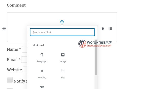 将古腾堡区块编辑器带入WordPress评论？