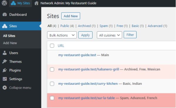 WordPress 5.3 增强“网络站点”的功能