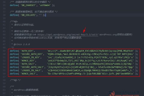 什么是WordPress Salts密钥以及为什么要使用它们
