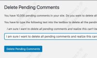WordPress 快速删除所有待审评论