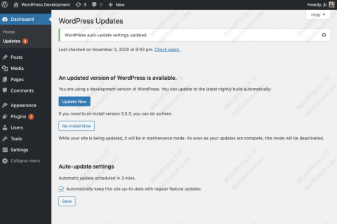 WordPress 5.6 为核心主要版本引入自动更新选项