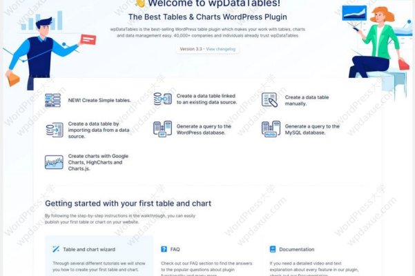 优秀的WordPress表格和图表插件 wpDataTables
