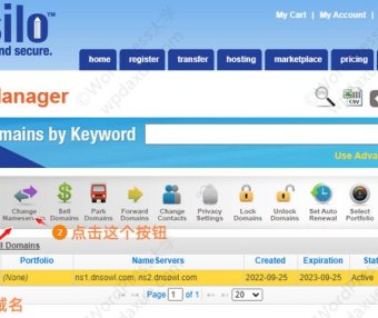 Namesilo 更改域名的NS服务器信息