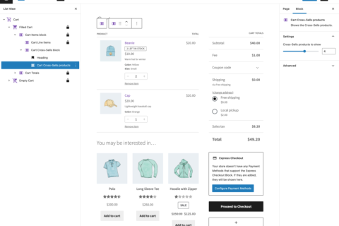 WooCommerce 7.1 添加购物车块交叉销售，包括可选的高性能订单存储