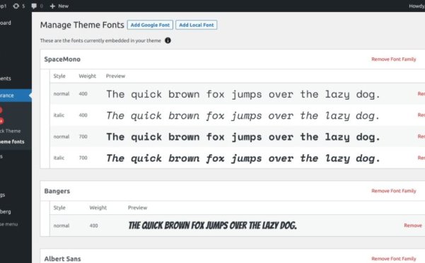 Gutenberg 的“字体库”路线图将为用户提供注册和管理 Web 字体的界面