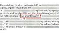 解决WordPress错误：Call to undefined function trailingslashit