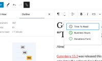 Gutenberg 15.3 添加了新的“阅读时间”区块 
