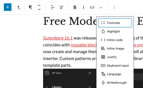 Gutenberg 16.1 引入样板创建和库，为站点编辑器添加无干扰模式