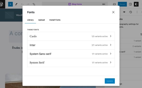 WordPress 6.5 新功能：字体库 详解