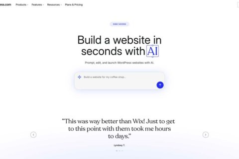 WordPress.com 推出 AI 驅動的網站構建器