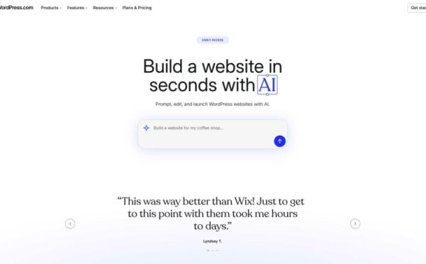 WordPress.com 推出 AI 驱动的网站构建器