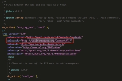 WordPress 正确移除 Feed 输出的 wellformedweb.org/CommentAPI 恶意网址