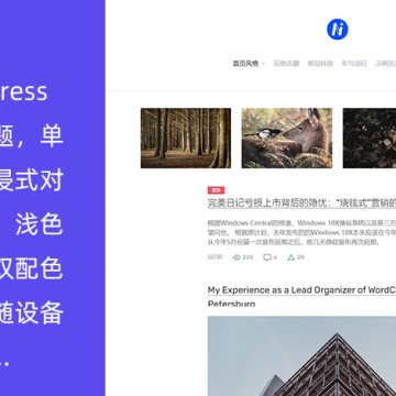WordPress 单栏博客主题 October